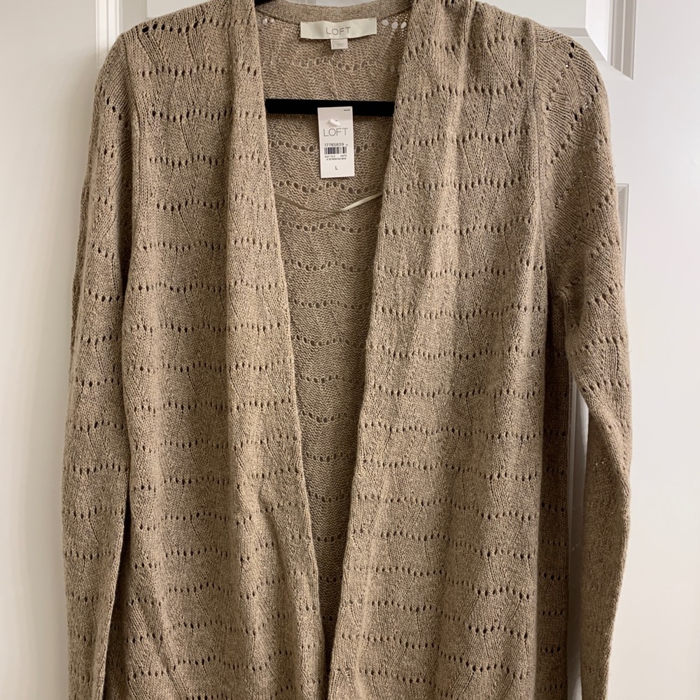 Loft Open Cardigan Taupe
